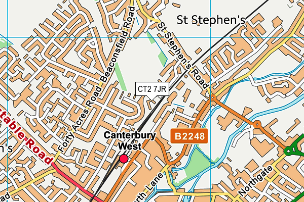 CT2 7JR map - OS VectorMap District (Ordnance Survey)