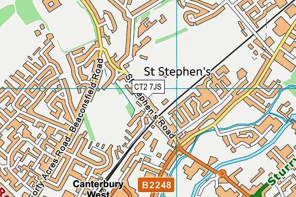 CT2 7JS map - OS VectorMap District (Ordnance Survey)