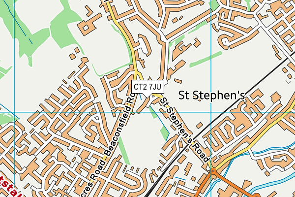 CT2 7JU map - OS VectorMap District (Ordnance Survey)