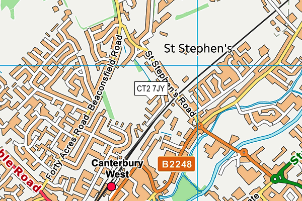 CT2 7JY map - OS VectorMap District (Ordnance Survey)