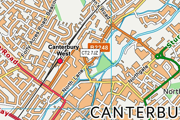 CT2 7JZ map - OS VectorMap District (Ordnance Survey)