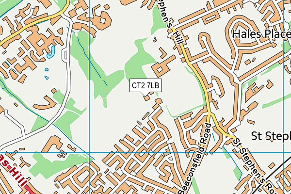 CT2 7LB map - OS VectorMap District (Ordnance Survey)