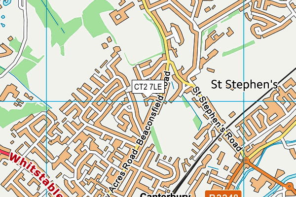 CT2 7LE map - OS VectorMap District (Ordnance Survey)