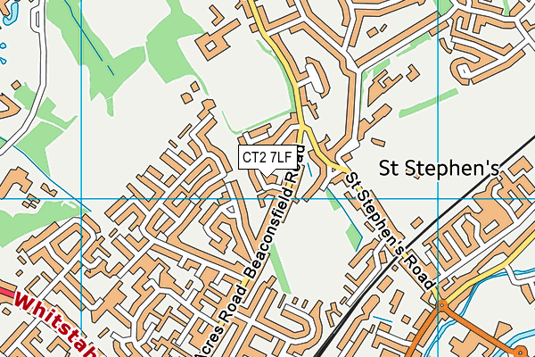 CT2 7LF map - OS VectorMap District (Ordnance Survey)