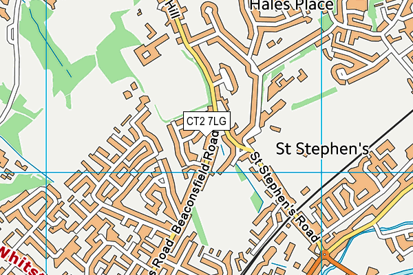 CT2 7LG map - OS VectorMap District (Ordnance Survey)