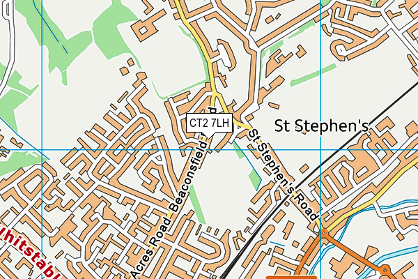 CT2 7LH map - OS VectorMap District (Ordnance Survey)