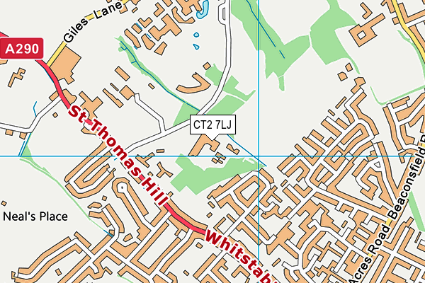 CT2 7LJ map - OS VectorMap District (Ordnance Survey)