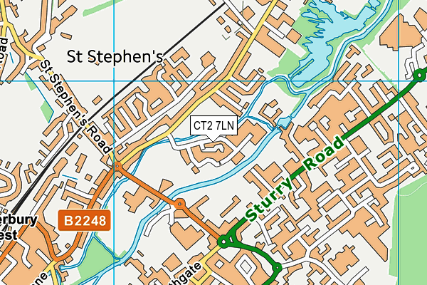 CT2 7LN map - OS VectorMap District (Ordnance Survey)