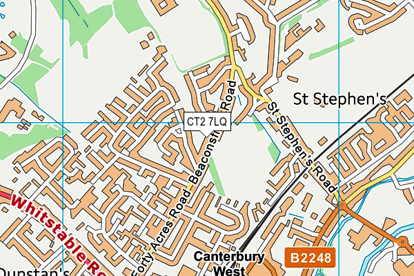 CT2 7LQ map - OS VectorMap District (Ordnance Survey)