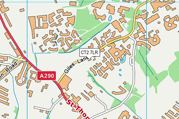CT2 7LR map - OS VectorMap District (Ordnance Survey)