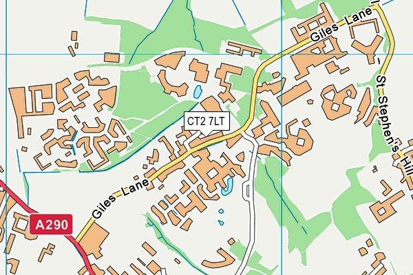 CT2 7LT map - OS VectorMap District (Ordnance Survey)