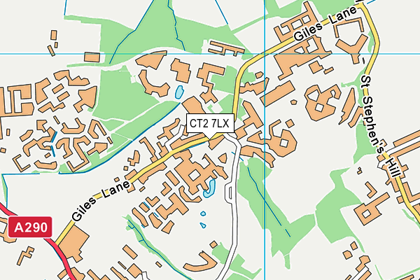 CT2 7LX map - OS VectorMap District (Ordnance Survey)