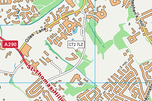 CT2 7LZ map - OS VectorMap District (Ordnance Survey)