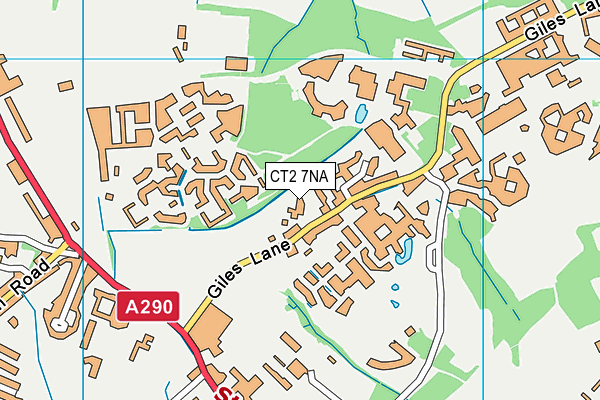 CT2 7NA map - OS VectorMap District (Ordnance Survey)