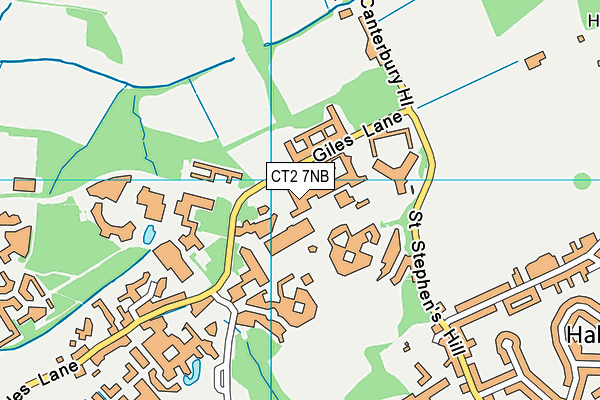 CT2 7NB map - OS VectorMap District (Ordnance Survey)