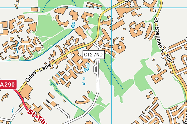 CT2 7ND map - OS VectorMap District (Ordnance Survey)