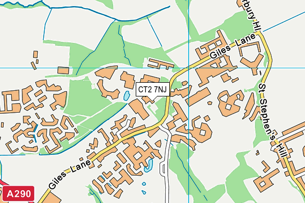 CT2 7NJ map - OS VectorMap District (Ordnance Survey)