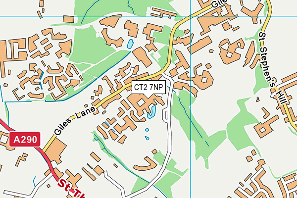 CT2 7NP map - OS VectorMap District (Ordnance Survey)