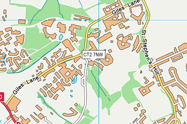 CT2 7NW map - OS VectorMap District (Ordnance Survey)