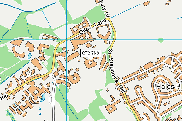 CT2 7NX map - OS VectorMap District (Ordnance Survey)