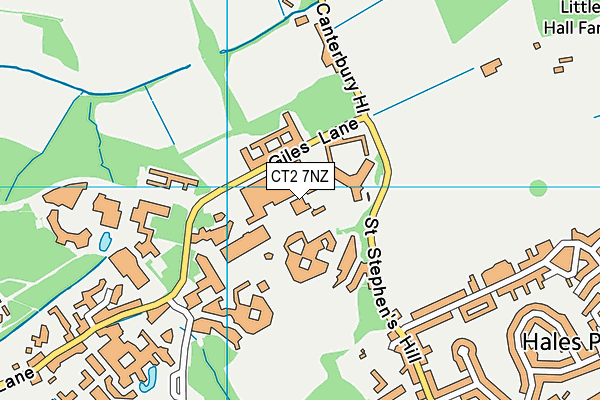 CT2 7NZ map - OS VectorMap District (Ordnance Survey)