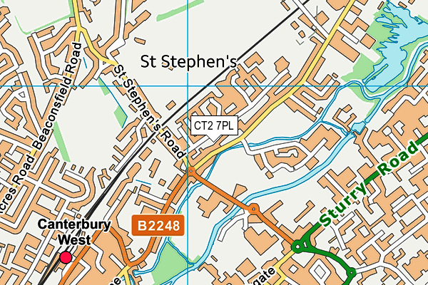 CT2 7PL map - OS VectorMap District (Ordnance Survey)