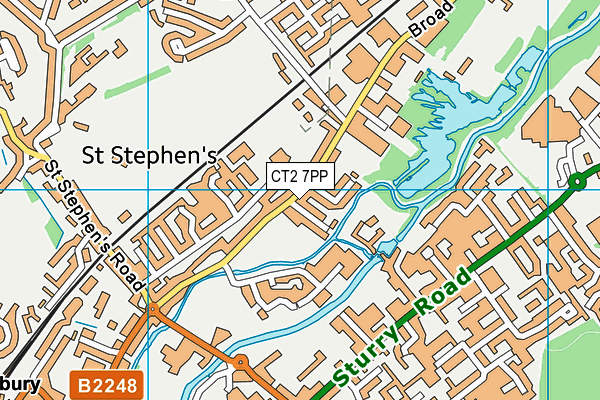 CT2 7PP map - OS VectorMap District (Ordnance Survey)
