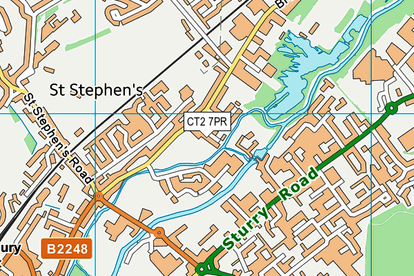 CT2 7PR map - OS VectorMap District (Ordnance Survey)