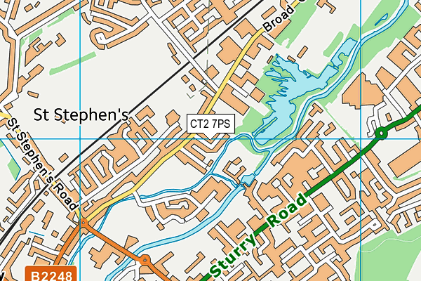 CT2 7PS map - OS VectorMap District (Ordnance Survey)