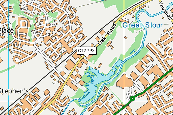 CT2 7PX map - OS VectorMap District (Ordnance Survey)