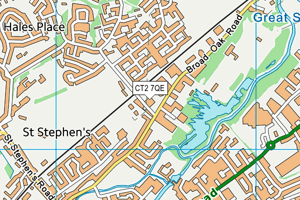 CT2 7QE map - OS VectorMap District (Ordnance Survey)