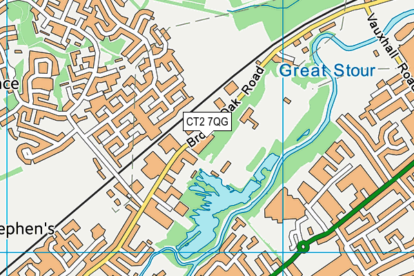 CT2 7QG map - OS VectorMap District (Ordnance Survey)