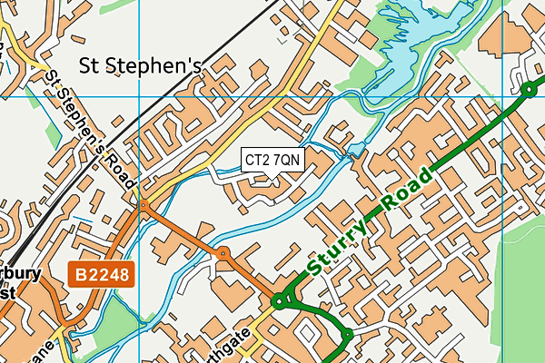 CT2 7QN map - OS VectorMap District (Ordnance Survey)