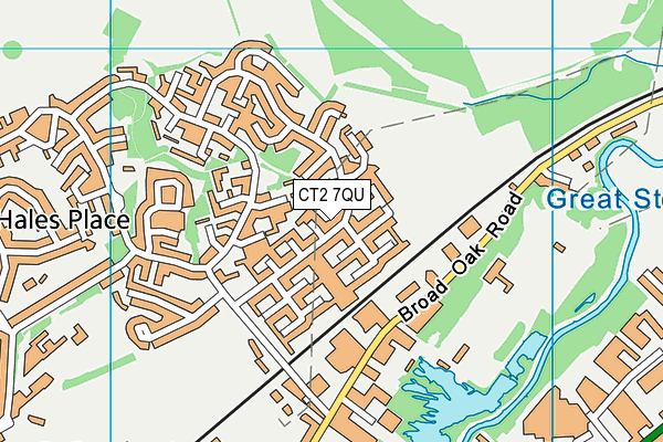 CT2 7QU map - OS VectorMap District (Ordnance Survey)