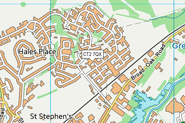 CT2 7QX map - OS VectorMap District (Ordnance Survey)