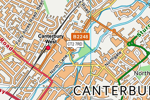 CT2 7RD map - OS VectorMap District (Ordnance Survey)