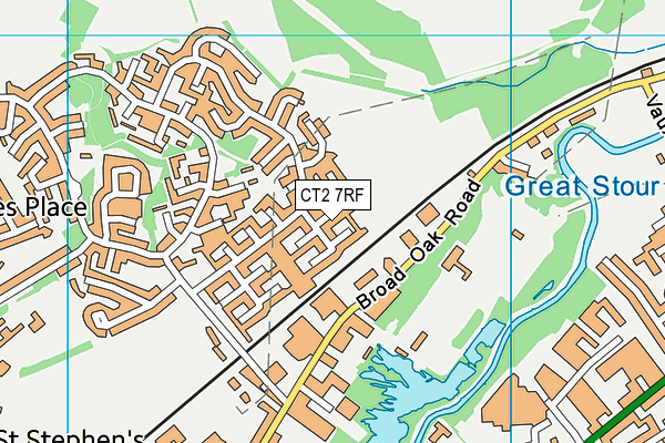 CT2 7RF map - OS VectorMap District (Ordnance Survey)