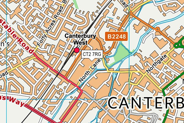 CT2 7RG map - OS VectorMap District (Ordnance Survey)