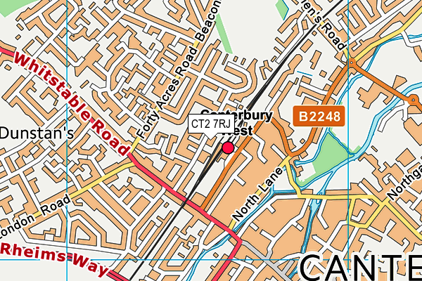 CT2 7RJ map - OS VectorMap District (Ordnance Survey)