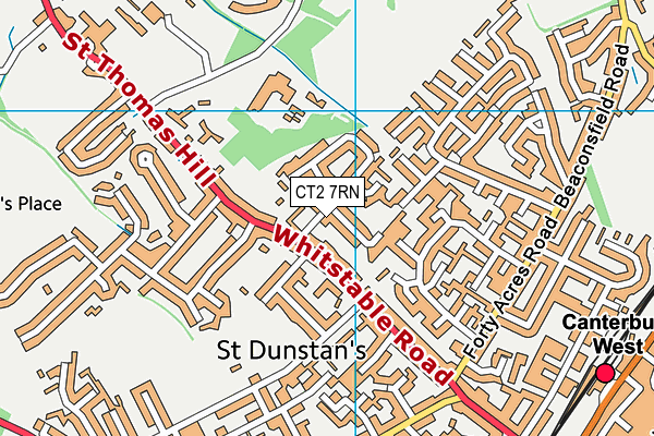 CT2 7RN map - OS VectorMap District (Ordnance Survey)