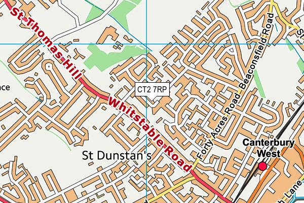 CT2 7RP map - OS VectorMap District (Ordnance Survey)