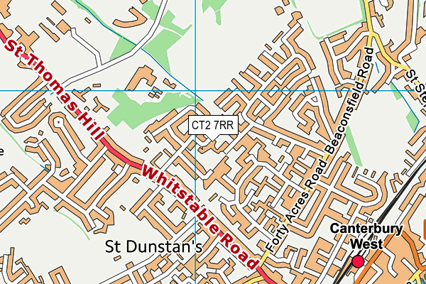 CT2 7RR map - OS VectorMap District (Ordnance Survey)