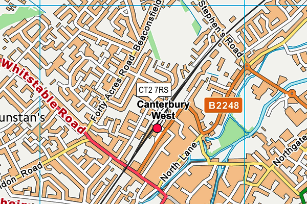 CT2 7RS map - OS VectorMap District (Ordnance Survey)