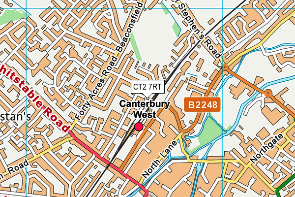 CT2 7RT map - OS VectorMap District (Ordnance Survey)