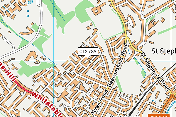 CT2 7SA map - OS VectorMap District (Ordnance Survey)