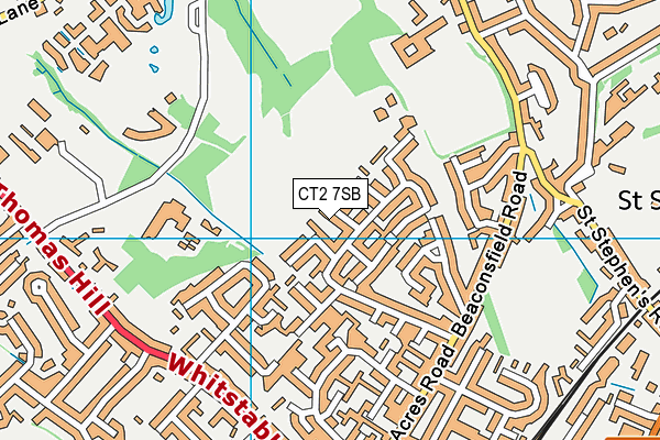 CT2 7SB map - OS VectorMap District (Ordnance Survey)