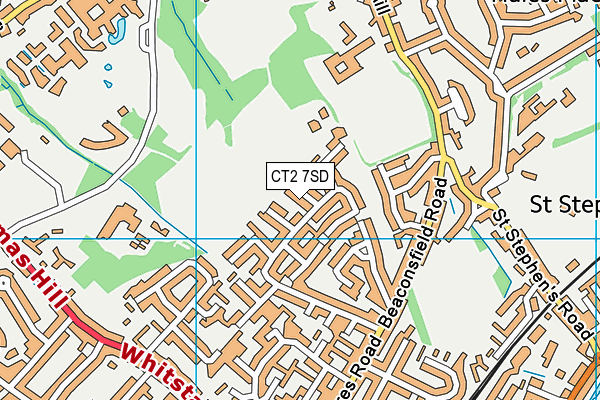 CT2 7SD map - OS VectorMap District (Ordnance Survey)