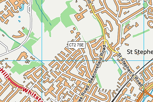 CT2 7SE map - OS VectorMap District (Ordnance Survey)