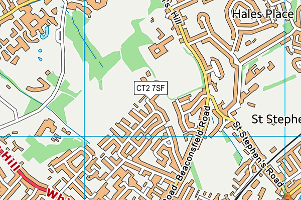 CT2 7SF map - OS VectorMap District (Ordnance Survey)
