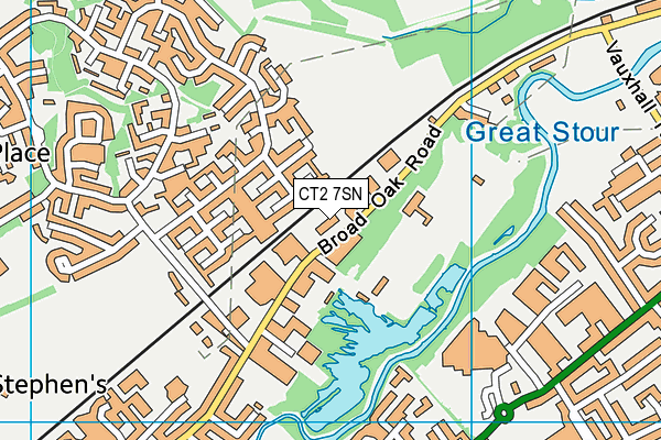 CT2 7SN map - OS VectorMap District (Ordnance Survey)